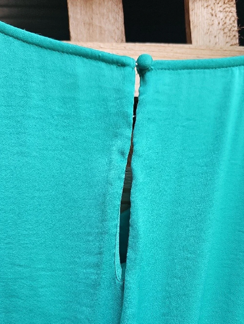 BCBGMaxAzria Teal Draped Cowl Midi Dress - Picture 7 of 9